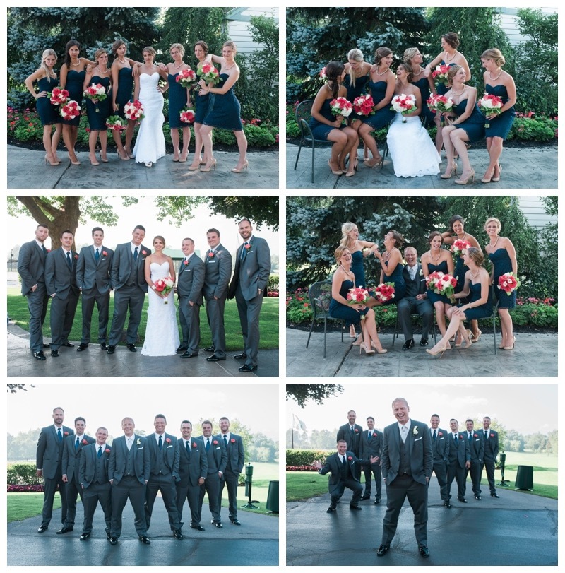 Bridal Party Portraits at Wanakah Country Club.